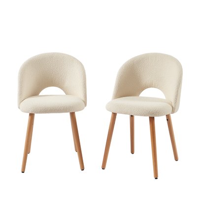 Lot de 2 chaises en tissu et bois SIMONE SORELH