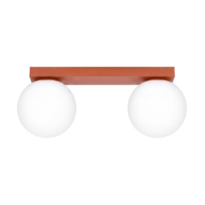 Plafonnier Acier Ocre Rouge G9 2 Yoli EDEN