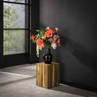 Sellette en bois de teck recyclé forme carrée 45 cm PIER IMPORT