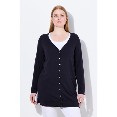 Cardigan long en coton Pima. Décolleté V ULLA POPKEN