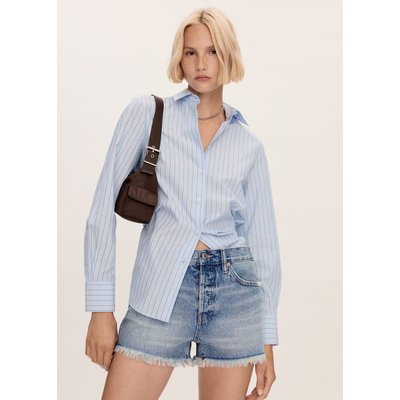 Short en jean revers effilochés MANGO
