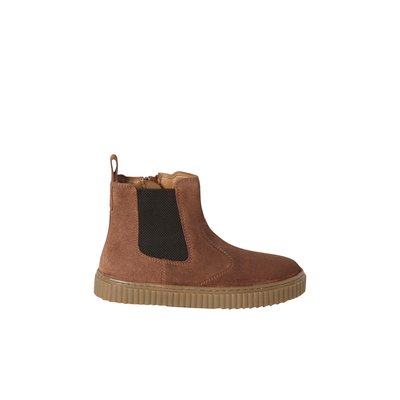 Boots Chelsea cuir élastiquées et zippées VERTBAUDET
