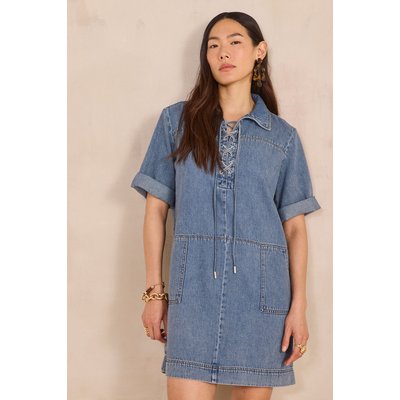 Robe droite en denim BLANCHE Maison 123