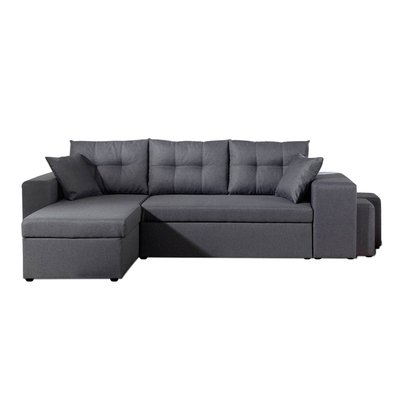 Canapé d'Angle Convertible en Tissu 4 places - CALIFORNIA LISA DESIGN