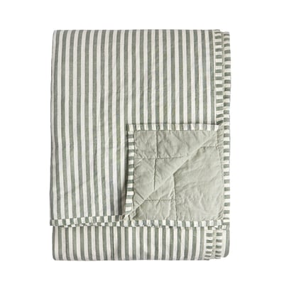 Hebden Quilted Stripe 100% Cotton Bedspread - 150x200cm YARD