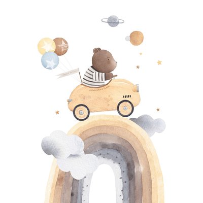 Tableau Sur Toile Ourson Voyageur ENFANT CEANOTHE