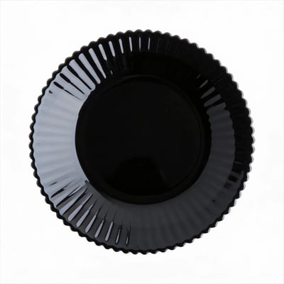 6 assiettes creuses noires en verre 20 cm -BLOOM LUMINARC
