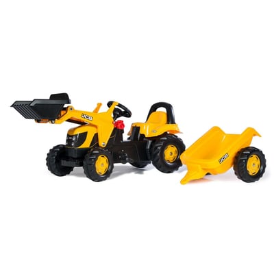 Tracteur a pedales + remorque rollyKid JCB ROLLY TOYS