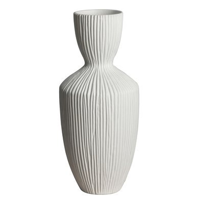 36cm White Stone Vase SO'HOME