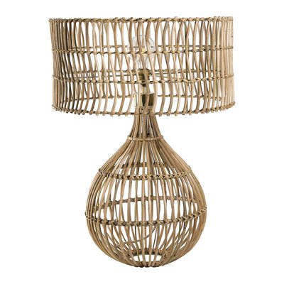 Pied de lampe en rotin BLANC D’IVOIRE