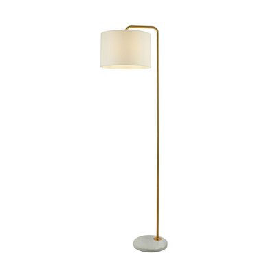 Lampadaire GALLOW 1x60W E27 Or antique Blanc BOUTICA-DESIGN