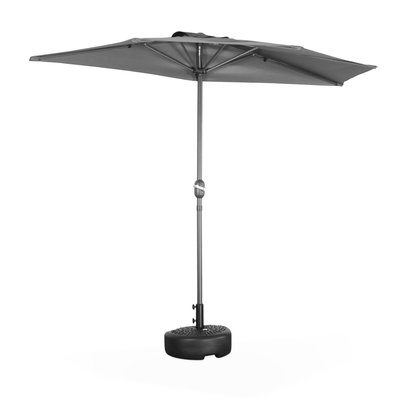 Demi-parasol pour balcon 2,5m avec mât central CALVI SWEEEK