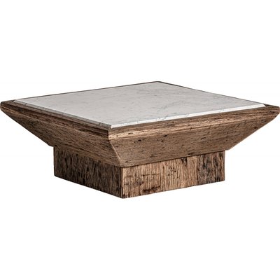 Table basse en pin et marbre, Samsun RECOLLECTION