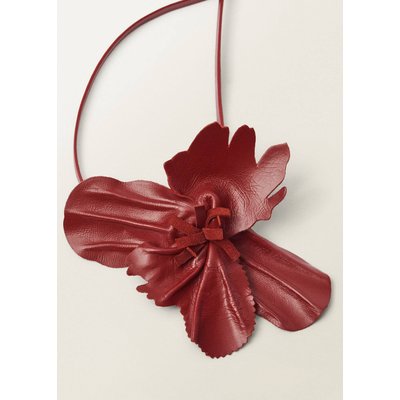 Ceinture fine en cuir avec détail floral MANGO