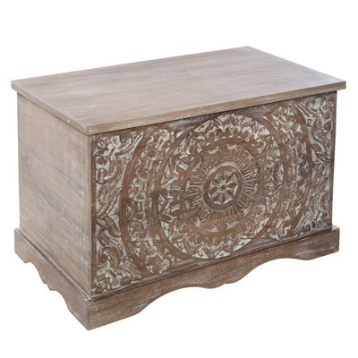 Coffre en bois ethnique Shirel - L. 71 x H. 44 cm ATMOSPHERA