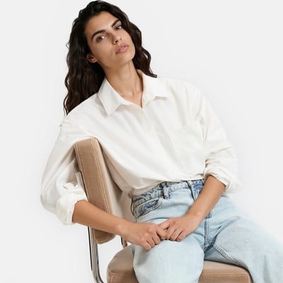 Chemise ample en coton, Signature MARLENE LA REDOUTE COLLECTIONS