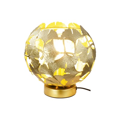 Lampe en métal feuilles de ginko biloba, OSMOSE C-CREATION