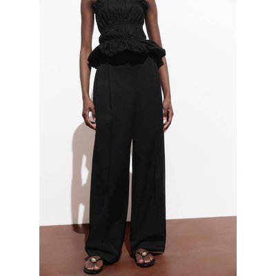 Pantalon droit à pinces en coton MANGO