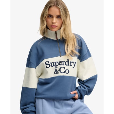 Sweat Demi-Zip Company Logo Coupe Décontractée SUPERDRY