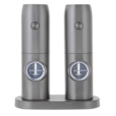 Rechargeable Salt & Pepper Mill Set with Base TOWER