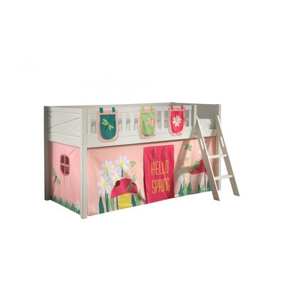 Scott Lit Mezzanine et Rideau Spring Trois Sacs Rangement VIPACK
