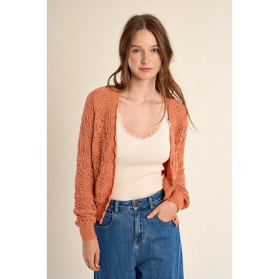Cardigan en maille ajourée, col V MOLLY BRACKEN