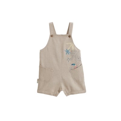 Salopette bébé en lin mélangé MOKA PETIT BEGUIN