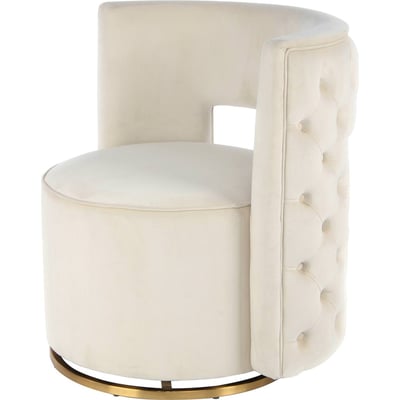 Fauteuil pivotant en velours rond ARTE ESPINA