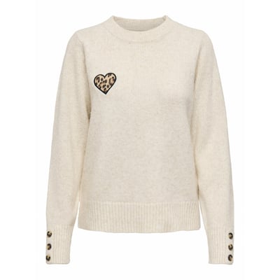 Jumper with Leopard Print Heart ONLY