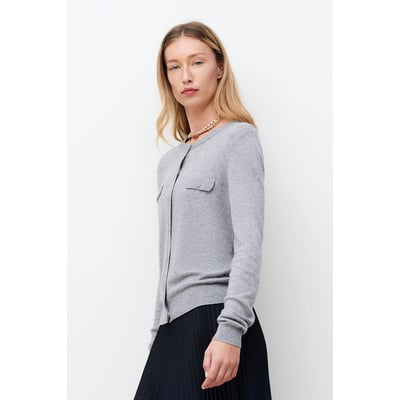 Gilet droit col rond laine MCAROLA CAROLL