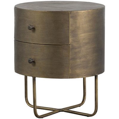 Chevet 2 tiroirs en fer GLOSSY BEPUREHOME