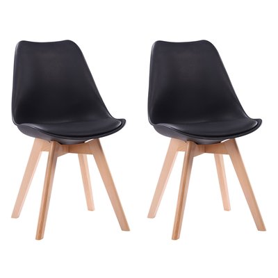 Lot de 2 chaises scandinaves, NORA HAPPY GARDEN