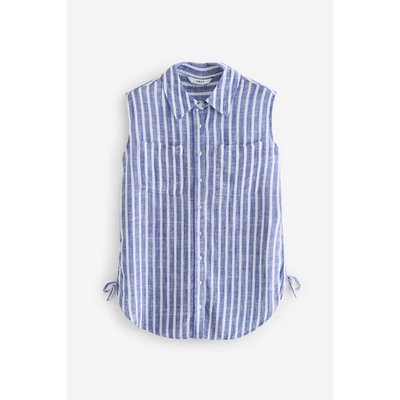 Chemise froncée sans manches coupe classique NEXT