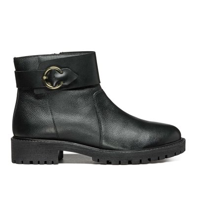 Ademende bottines in leer Hoara GEOX