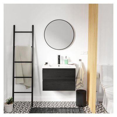 Meuble simple +vasque+robinet+miroir SORRENTO MOB IN