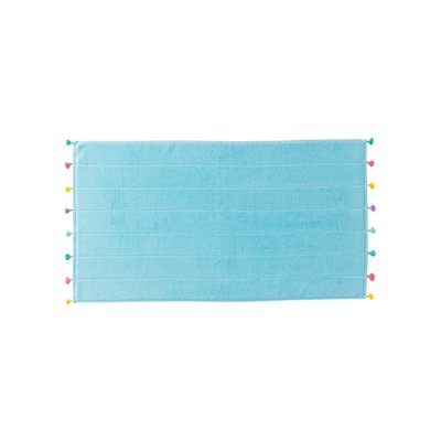 Tapis de bain coton et viscose de bambou DEMILUNE CARRE BLANC