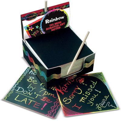 Boîte de mini-notes arc-en-ciel Scratch Art® MELISSA & DOUG