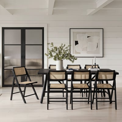 Aster Ash Wood & Rattan  Folding Dining Chair ÉDITÉ