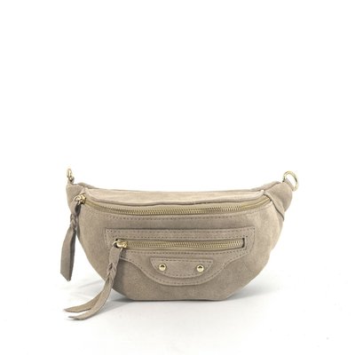 Sac banane en croute de cuir nubuck LOUKA OH MY BAG