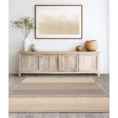 Ombre Stripe Jute Rug SO'HOME