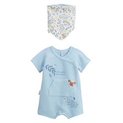 Barboteuse bébé + foulard Zeste d'amour PETIT BEGUIN
