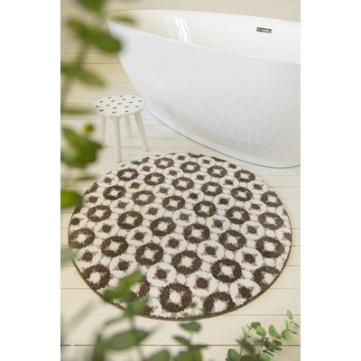 Tapis de bain rond doux tufté antidérapant , J&J WECON HOME