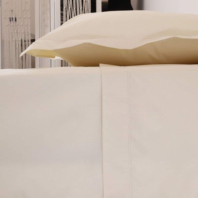 Drap plat en coton percale 200 fils DESIREE LINANDELLE