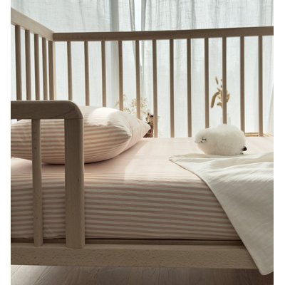 Drap housse bébé Percale de Coton Bio RAYÉ KADOLIS