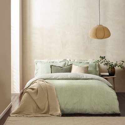Hebden Mélange Stripe Cotton Duvet Cover Set YARD
