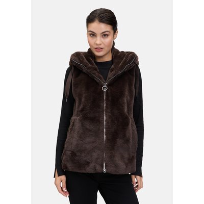 Veste sans manches en peluche à capuche BETTY BARCLAY