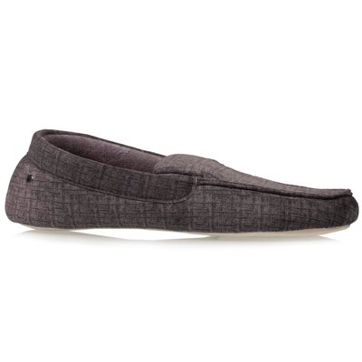 Chaussons Mocassins ultra confortables et légers, en coton biologique et semelle en cuir ISOTONER