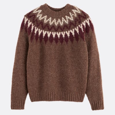 Pull jacquard, col rond LA REDOUTE COLLECTIONS