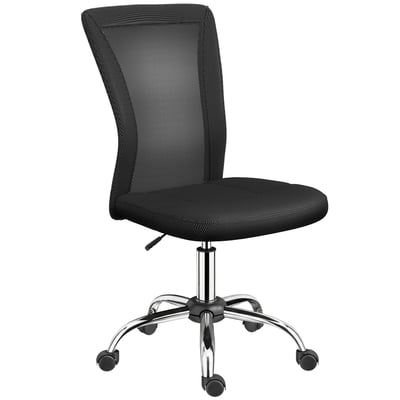 chaise de bureau Polyester Noir HOMCOM