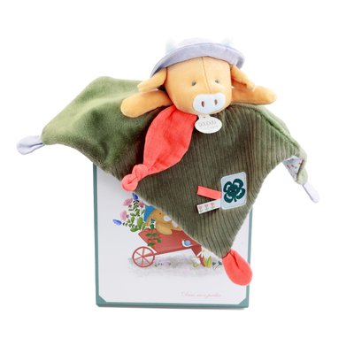 Doudou plat Aneth la vache 27 cm DOUDOU ET COMPAGNIE